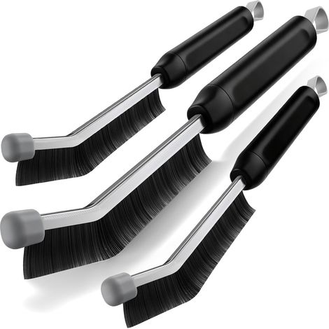 Brosse à Joints, 3 Pièces Brosse Joint carrelage, Brosses de Nettoyage à Poils Durs avec Tige de Support en Acier Inoxydable, Idéal pour Salle de Bain, Cuisine, Toilettes, Évier, Douche (1/5)