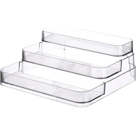 Organizzatore da scrivania, design a 3 livelli, minimalismo moderno, trasparente (1/2)