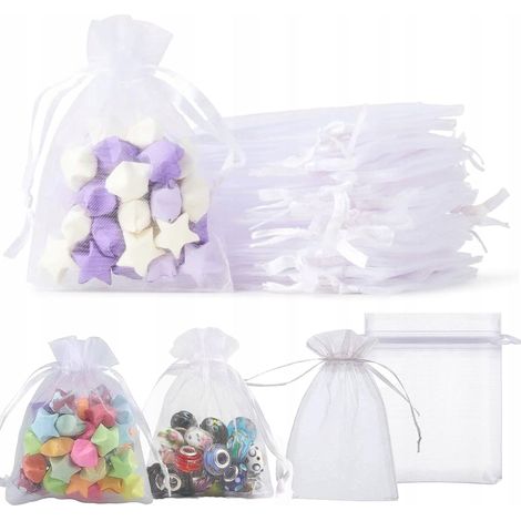 Bolsitas de organza de 7x9 cm para regalo, agradecimiento, boda, comunión, 10 unidades (1/5)