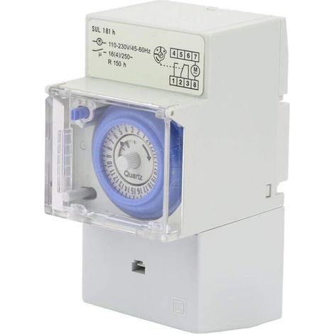 Minuterie modulaire. interrupteur de minuterie SUL181H 110-230V. convient aux chauffe-eau minuterie mécanique étanche programmable 24 heures. convient à l'éclairage et aux appareils ménagers. (1/4)