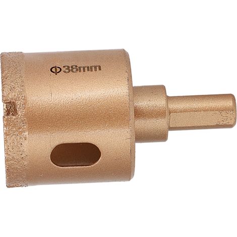 Scie cloche diamantée à queue ronde, mèche de 38 mm pour la découpe de verre, carrelage, pierre et marbre. (1/5)
