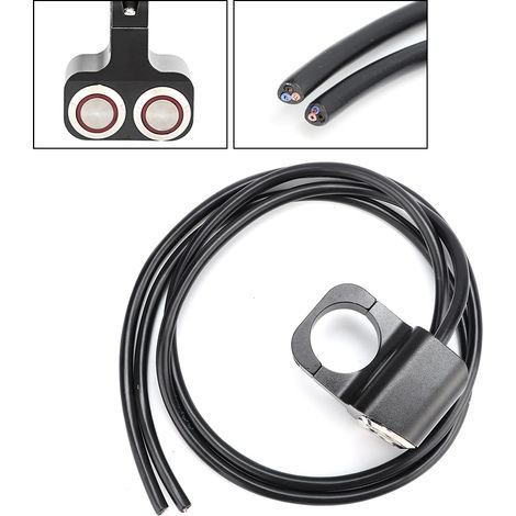 Phare de guidon à double interrupteur, projecteur LED étanche, pièces de modification pour motos, 25 mm (1/5)