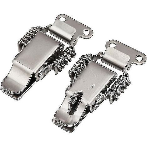 Lot de 2 clips de verrouillage à bascule à ressort en acier inoxydable pour boîte à outils