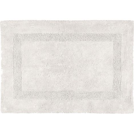 Tapis de bain écru en coton 50 x 80 cm (1/2)
