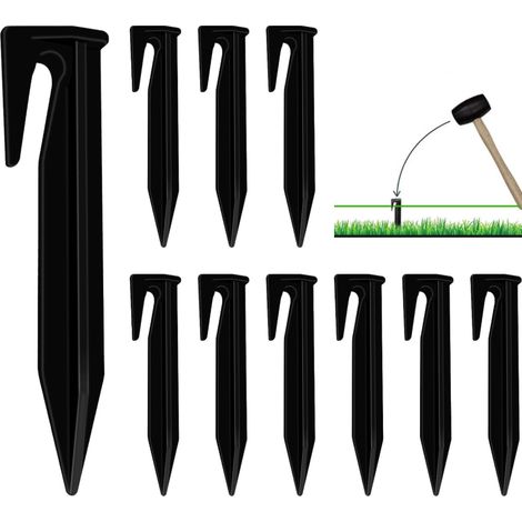 120 pièces Piquets de Fixation pour Câbles Périphériques Piquets de Terre pour Robot Tondeuse Crochet Accessoires (1/5)
