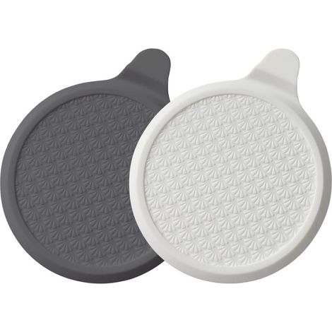 Bouchon de Drain Universel, À Ventouse, 18 cm Bouchon Flexible en Silicone pour Éviers de Salle de Bain, Lavabo, Cuisine & Douche (Lot de 2 Gris+Blanc) (1/5)