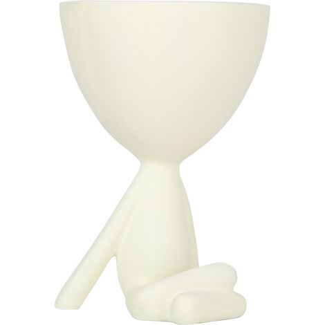 AGE Succulent pot de fleur vase créatif abstrait mignon méchant pot récipient (blanc)