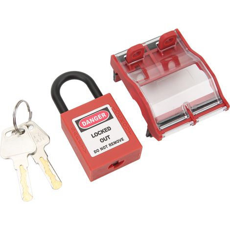 Boîte de Protection de disjoncteur 3P et ensemble de cadenas, serrure de verrouillage de Protection de Distribution transparente avec clés.
