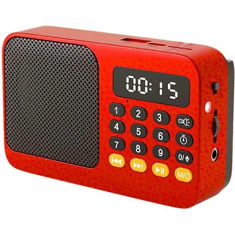 Radio FM mini Bluetooth Enceinte sans Fil Supporte USB Carte TF MP3 Lecteur de Musique avec LED Radio FM Récepteur A (1/5)