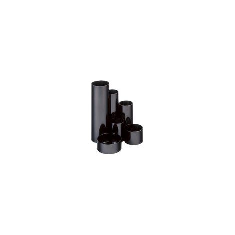 Organisateur Pot à Crayon - MAUL - Deskbox - 6 Tubes - Noir - Plastique