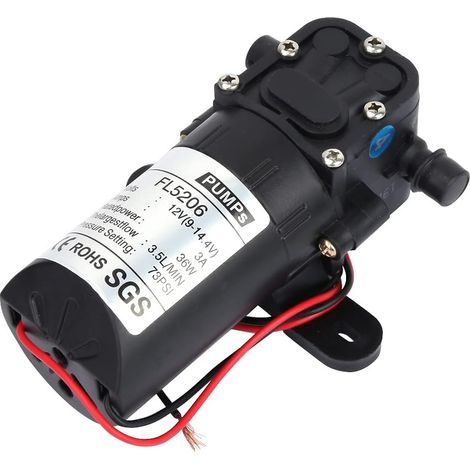 1 Pompe à diaphragme 3,5 L/Min 36W 12V/24V Plastique Résistant Corrosion Industrie Agriculture Nettoyage (1/5)