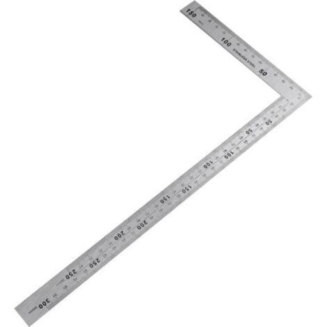 Equerre Couture,Equerre Menuisier Equerre Metal Menuisier Inoxydable Règle Carrée 150×300mm Angle droit de 90 degrés Règle en acier inoxydable pour Charpentier, Ingénieur, Artisan, Couvreur (1/4)