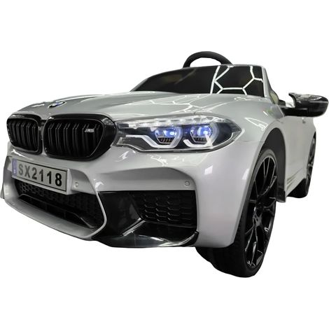 Auto Elettrica per Bambini Doppio Motore 24V BMW M5 Grigio Metallizzato