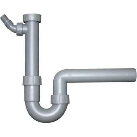 Siphon de vidange Haas PP 1 1/2" Greta avec raccord WS, en matériau recyclé à 100 %