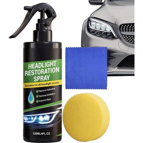 Rénovateur De Lentille De Phare - Spray Rénovateur 120 ML Spray Phares Auto - pour Véhicule Berline Camion Camping-Car Automobile Atelier Trajet Garage Conduite Urbaine (1/5)