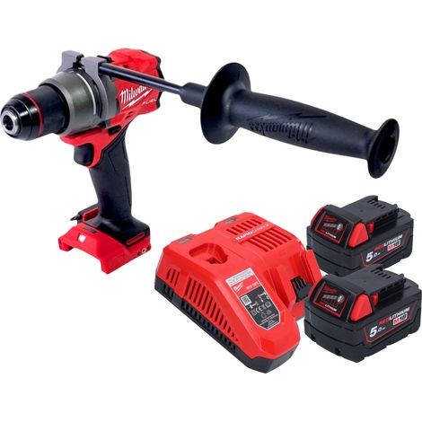 Milwaukee M18 FDD3-502 Akku Bohrschrauber 18 V 158 Nm Brushless + 2x Akku 5,0 Ah + Ladegerät