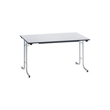 Mesa plegable con bordes redondeados armazón de tubo redondo (1/3)