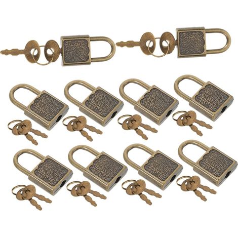 cadenas vintage avec cl s pour coffres de pirates en m tal r (1/5)