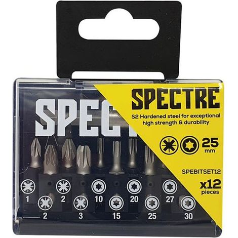 ForgeFix Spectre 12-Piece Assorted Screwdriver and Bit Set (Model: FORSPBSPZT12)