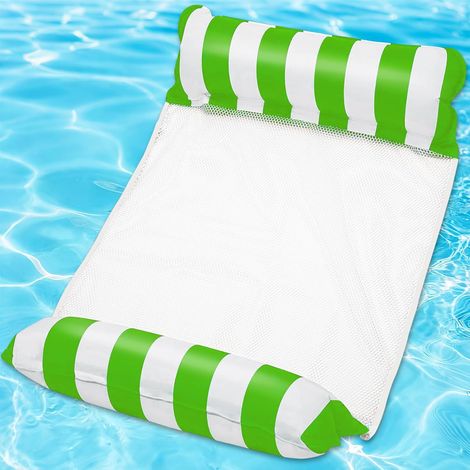 matelas gonflables pour piscine – 120 x 70 cm – PVC durable– Utilisation comme hamac ou chaise longue-vert (1/3)