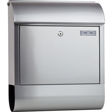 Designer Briefkasten Wandbriefkasten MAILAND mit Zeitungsrolle & Namensschild (1/5)