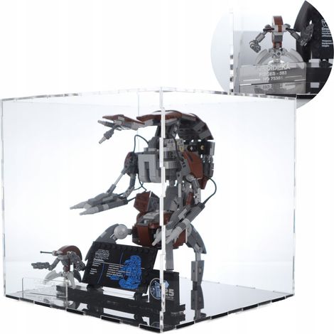 Vitrina para Lego 75381 Droideka, Star Wars, caja con agujeros para el modelo. (1/5)
