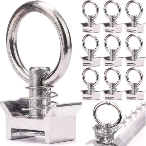 Pack de 10 accessoires darrimage faciles, goupille facile avec anneau, rail darrimage pour camion, rail darrimage pour avion (1/5)