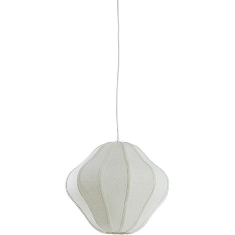 Light & Living - lámpara colgante - Sukau - blanco - textil - E27 (1/4)