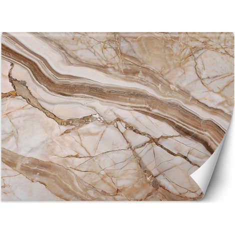 Fototapete Braunbeige Marmor Abstraktion 100x70 cm