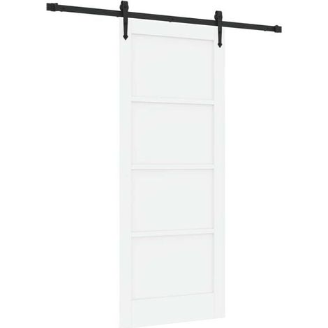 Porte coulissante ORKDAL, blanche et noire, 83 x 202 cm