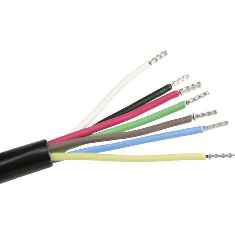 Anschlussleitung Kunststoffmantelleitung 2m H05VV-F 7x1,0 12V DC