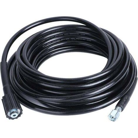 Tuserxln – Tuyau flexible pour nettoyeur haute pression 10m – Filetage M14xM22 – PVC et acier inoxydable – Pression max 40 MPa pour nettoyage professionnel