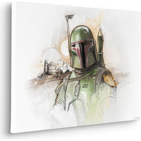 Komar Canvasbild Star Wars Boba Fett Sketch - 40 x 60 cm - Bild auf Keilrahmen (1/3)