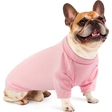 Petit Pull pour Chien en Tissu Élastique Respirant, T-Shirt en Maille Légère pour Cocker et Border, Vêtement Demi-Saison Anti-Froid pour Intérieur, Fleurs Roses XL (1/5)