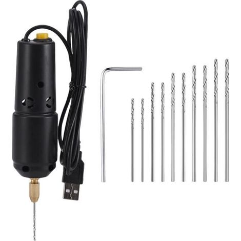 Mini-Elektrobohrmaschine – USB-betrieben – 11.000 U/min – 10 mm Bohrdurchmesser (1/4)