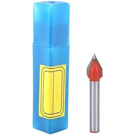 CNC V Bit 60 ° Routeur 6x10mm 1/4 "Gravure Travail Du Bois Routeur Bits V Groove 3D V Groove Bit Cutter Outil WD A (1/4)