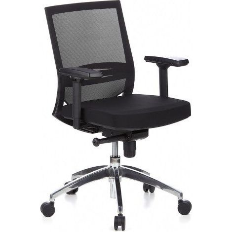 Siège de bureau / Siège de direction PORTO PRO / Dossier, tissu maille noir hjh OFFICE