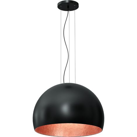 Suspension noire intérieur cuivre Ø60 Compo Luminex