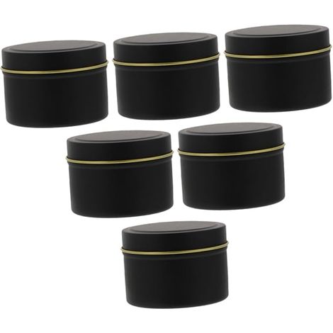 Boîtes de thé, bocaux de rangement, couvercle, boîtes de bonbons pour bougies parfumées, organisateurs de cuisine, 6 pièces (1/5)