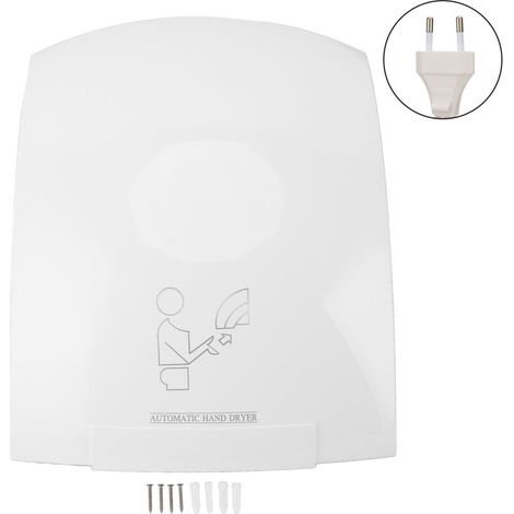Asciugamani da 1200 W con rilevamento automatico in 10 secondi, asciugatura rapida, flusso d'aria calda potente, ideale per bagno, centro commerciale, hotel, spina UE, 220 V