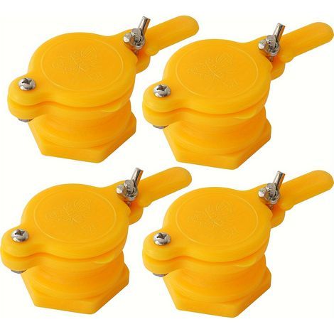 Lot de 4 vannes à miel pour extracteurs de miel, robinets d'extracteur de miel en nylon durable, fournitures apicoles. (1/5)