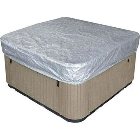 Housse de protection pour baignoire extérieure - - 231x231x30 cm - Argent - Imperméable - Anti-UV