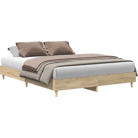 Maison Exclusive - Giroletto senza Materasso Rovere Sonoma 150x200cm in Truciolato (1/5)