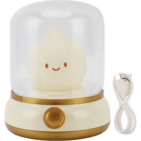 Retro flame night light, beautiful rechargeable dimmable light for table decoration (1/5)