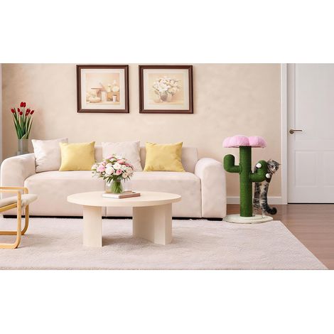 Arbre à chat en forme de cactus – 90 cm de haut, avec poteaux en sisal épaissi et protection anti-basculement, design vert, griffoir pour chat, arbre à chat d’intérieur, petit arbre à chat (1/5)