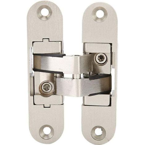 Charnière Invisible 180° Pour Porte Pliante & Porte Placard - En Alliage de Zinc, Réglage 3D, Charge Maxi 40kg (4 Pièces, 95mm)