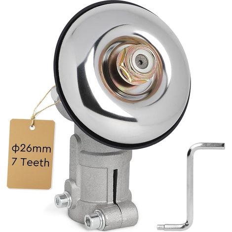7-Zahn-Winkelgetriebe (26 mm), universelles Zubehör für Freischneiderköpfe, Getriebekopf für Freischneider
