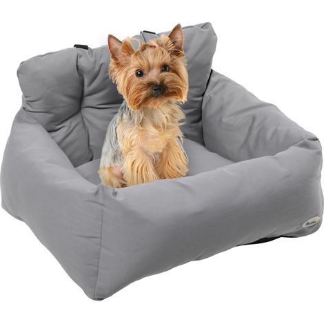 Autositz-Transporttasche für Hunde und Katzen, gepolstert mit dicker PP-Baumwolle, sicher und komfortabel, rutschfester Boden, 50 x 54 x 33 cm, dunkelgrau