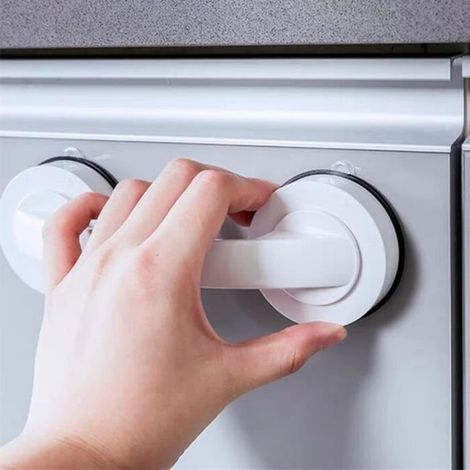 1 Poignée de porte,Ventouse,Sécurité,Plastique,Salle de bain (1/4)