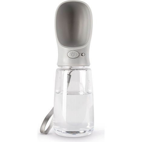 lionto Hundetrinkflasche für Unterwegs, auslaufsicher, 500ml, grau (1/5)